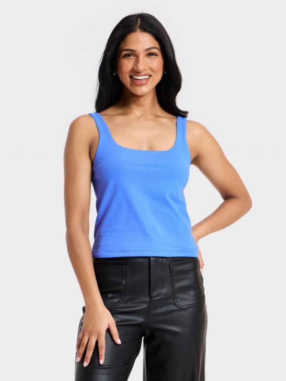 Women's Sculpt Square Tank Top - A New Day™
Blue M